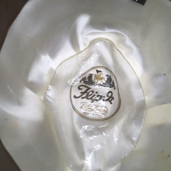 Vintage Fifth Avenue New York Flip It Wool Tweed Fedora Trilby Hat Brown Sz 7 - Picture 7 of 12